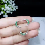 925 Sterling Silver Unset Cluster Ring & Earring Settings for 3x3mm Round Jade & Emerald