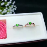 925 Sterling Silver Unset DIY Ring Settings for 4x4mm Round Tourmaline & Colored Gemstones