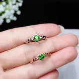 925 Sterling Silver Unset DIY Ring Settings for 4x4mm Round Tourmaline & Colored Gemstones