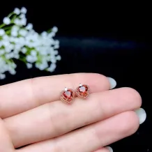 925 Sterling Silver Unset Jewelry Setting Set (Ring/Pendant/Earrings) for 5x5mm &amp; 6x6mm Heart-Shaped Colored Gemstones