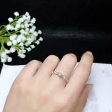 925 Sterling Silver Unset Ring Settings for 3x3mm Round Jade, Emerald & Tourmaline