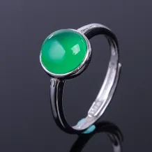 Silver Ring Hollow Round 3/4/5/6/7/8/9/10/11/12/13/14/15/16/17/18 Inlaid Turquoise