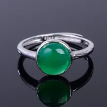 Silver Ring Hollow Round 3/4/5/6/7/8/9/10/11/12/13/14/15/16/17/18 Inlaid Turquoise