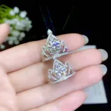 Adjustable S925 Heavy Gold-Plated Ring Settings for 6.5 8mm Round Moissanite