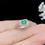 Antique 925 Silver Gold-Plated Ring Setting for 4x6mm & 5x7mm Gemstones
