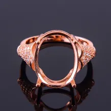 Diy Beeswax Oval 12x16mm 925 Sterling Silver Gold Plated Ring Mount