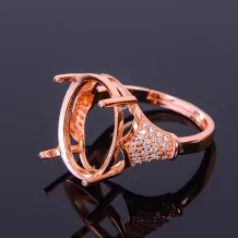 Diy Beeswax Oval 12x16mm 925 Sterling Silver Gold Plated Ring Mount