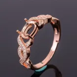 Diy Ring Stone Setting S925 For Oval 5x7 6x8 7x9mm Gemstone