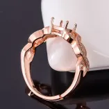 Diy Ring Stone Setting S925 For Oval 5x7 6x8 7x9mm Gemstone