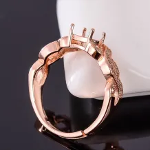 Diy Ring Stone Setting S925 For Oval 5x7 6x8 7x9mm Gemstone