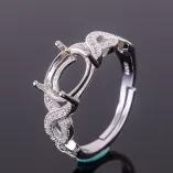 Diy Ring Stone Setting S925 For Oval 5x7 6x8 7x9mm Gemstone