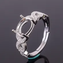 Diy Ring Stone Setting S925 For Oval 5x7 6x8 7x9mm Gemstone