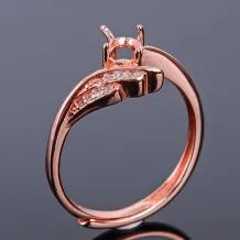 Dolphin Ring Settings Without Stones For Oval 4x6mm Gemstones