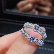 Lace-Design Gold-Plated Silver Ring Setting for 3mm Cabochon Blue Sapphire