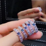 Lace-Design Gold-Plated Silver Ring Setting for 3mm Cabochon Blue Sapphire