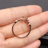 Lace Pattern 18K Gold Plated S925 Silver Ring Setting - 5x7mm Oval Ruby/Sapphire/Emerald Mount