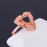 Leaf & Floral sterling silver 925 gold plated Ring Setting for 8x8mm Triangle Gemstones