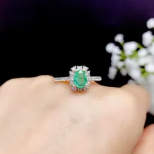 Luxury Dual-Tone 925 Silver Ring Setting for 5x7mm Oval Ruby/Sapphire/Emerald