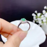 Luxury Dual-Tone 925 Silver Ring Setting for 5x7mm Oval Ruby/Sapphire/Emerald