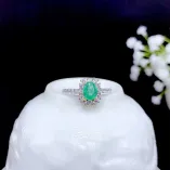 Luxury Dual-Tone 925 Silver Ring Setting for 5x7mm Oval Ruby/Sapphire/Emerald