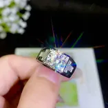 Men's S925 24K Gold-Plated Ring Settings for 1ct 3ct Round Moissanite Unset