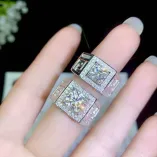 Men's S925 Gold-Plated Moissanite Ring Settings - Premium Designs for 5 6 8mm Round Stones