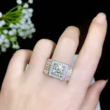 Men's S925 Gold-Plated Moissanite Ring Settings - Premium Designs for 5 6 8mm Round Stones