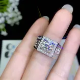 Men's S925 Gold-Plated Moissanite Ring Settings - Premium Designs for 5 6 8mm Round Stones