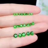 Natural Diopside Gemstones 3-5mm Round & 3x4mm Oval for Jewelry Making