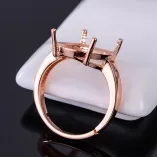 Oval 12x16 13x18 15x20mm Gemstones 925 Sterling Silver Gold Plated Ring Setting