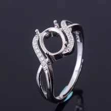 Oval 4x6 5x7 6x8 7x9 8x10mm Ring Settings Without Stones Oval Ring Settings Without Stones