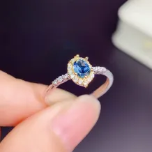 Oval 4x6mm Ring Setting - S925 Sterling Silver with Rose &amp; White Gold Plating for Ruby/Sapphire/Emerald