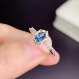 Oval 4x6mm Ring Setting - S925 Sterling Silver with Rose & White Gold Plating for Ruby/Sapphire/Emerald