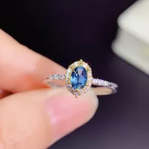 Oval 4x6mm Ring Setting - S925 Sterling Silver with Rose &amp; White Gold Plating for Ruby/Sapphire/Emerald