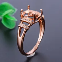 Oval 5x7 6x8 7x9 8x10 9x11 10x12mm 4 Prong Setting For Oval Gemstones 925 Sterling Silver Rings