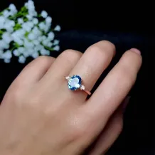 Oval Ring Mount 925 Silver Gold Plated For 5*7/6*8/7*9mm Colorful Topaz Pomegranate