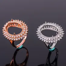 Princess Diana Diamond Ring Setting For Oval 12x16 13x18mm Gemstones
