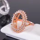 Princess Diana Diamond Ring Setting For Oval 12x16 13x18mm Gemstones