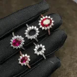 Princess Diana Ring Setting 925 Sterling Silver Gold Plated For 3×5/4×5/4×6/5×7/6×8/7×9/8×10mm Gemstone