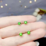 Pure Silver Cat-Shaped Ring & Stud Settings for 4x4mm Round Gemstones/Jade (Unset, DIY)