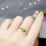 Pure Silver Cat-Shaped Ring & Stud Settings for 4x4mm Round Gemstones/Jade (Unset, DIY)