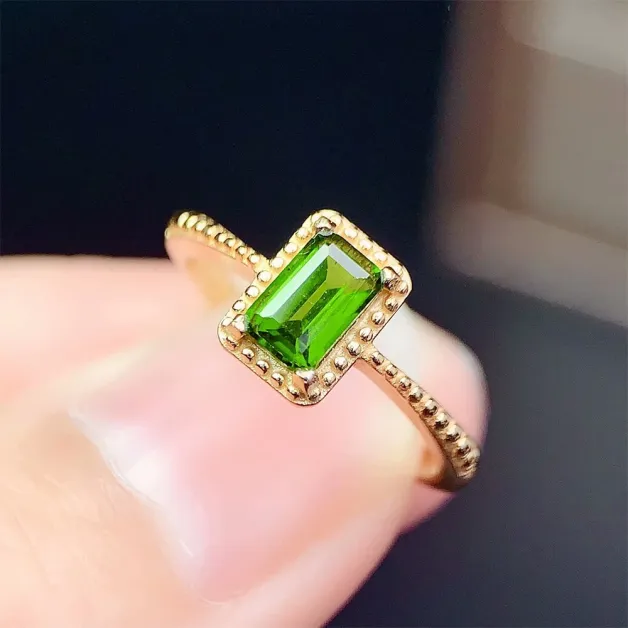 925 Gold Plated Silver 4 Prong Ring Setting For Rectangle 4*6/5*7/6*8/7*9/8*10/9*11/10*1210*14mm Gemstones