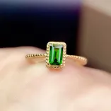 925 Gold Plated Silver 4 Prong Ring Setting For Rectangle 4*6/5*7/6*8/7*9/8*10/9*11/10*1210*14mm Gemstones
