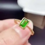 925 Gold Plated Silver 4 Prong Ring Setting For Rectangle 4*6/5*7/6*8/7*9/8*10/9*11/10*1210*14mm Gemstones