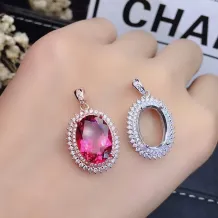 Rose Gold-Plated 925 Sterling Silver Ring Settings for Oval Gemstones (4x6mm to 15x20mm)