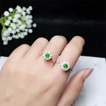 Rotating Ring Setting 925 Silver Gold Plated For Round 4/5/6/7/8mm Gemstones