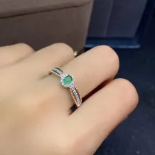 S925 18K Dual-Tone Gold Ring Setting - 3x4mm Oval Ruby/Sapphire/Emerald, Fairycore DIY