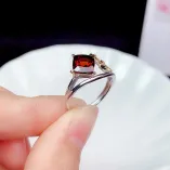 S925 18K Dual-Tone Gold Ring Setting - Floral Butterfly Design for 6x6mm Square Topaz
