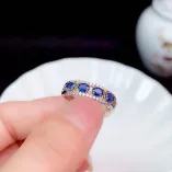 S925 18K Dual-Tone Gold Stacking Ring Setting - 3x4mm Oval Ruby/Sapphire/Emerald 4-Stone
