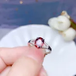 S925 18K Gold Plated Adjustable Ring Setting - 6x8mm Oval Ruby/Sapphire/Emerald